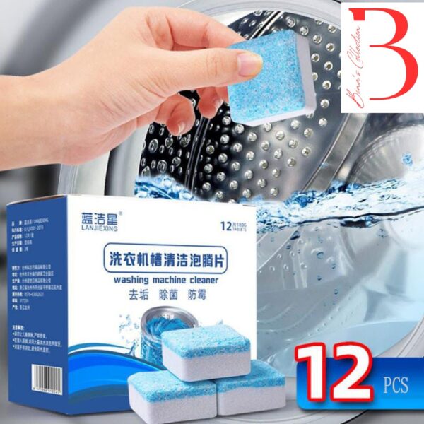 Washing Machine Cleaning Agent Effervescent Tablet Drum Automatic Washing 12PCS /1 box of washing machine effervescent tablets (12PC)