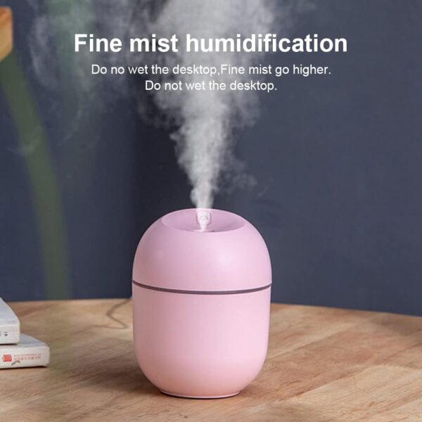Portable Mini Air Humidifier USB Personal Desktop Humidifier Car Home Aroma Essential Oil Diffuser with LED Ambient Light - Image 2