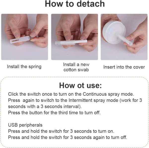 Portable Mini Air Humidifier USB Personal Desktop Humidifier Car Home Aroma Essential Oil Diffuser with LED Ambient Light - Image 5