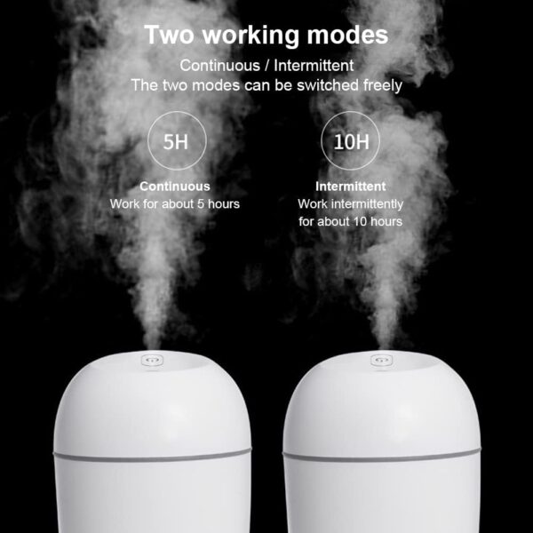 Portable Mini Air Humidifier USB Personal Desktop Humidifier Car Home Aroma Essential Oil Diffuser with LED Ambient Light - Image 7