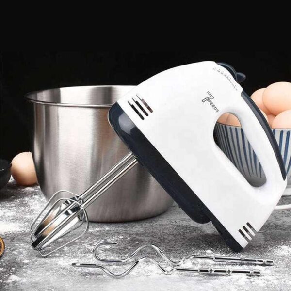 7-Speed Stainless Steel Hand Mixer for Effortless Cooking