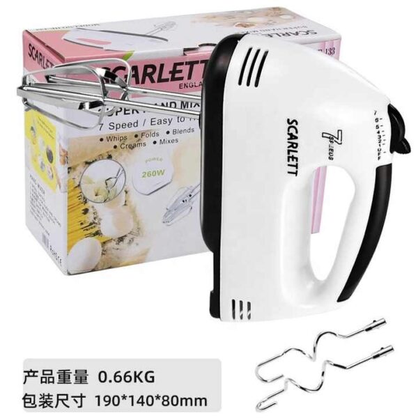 7-Speed Stainless Steel Hand Mixer for Effortless Cooking - Image 5