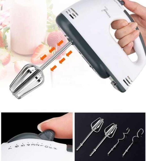 7-Speed Stainless Steel Hand Mixer for Effortless Cooking - Image 6