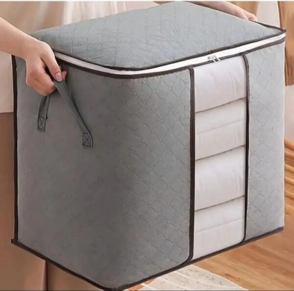 Storage Bags Improved Quality Large Storage Bags Organizer Portable Bamboo Clothes Blanket Large Folding Bag Non Woven Storage Boxes