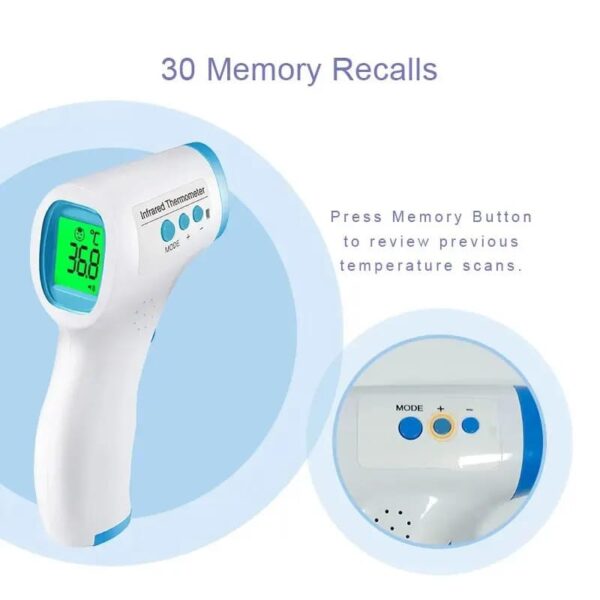 Digital Infrared Thermometer for baby Kid Adult 1 Second Non Contacted Forehead 3 Color Backlight Laser Fever Temperature Gun - Image 3