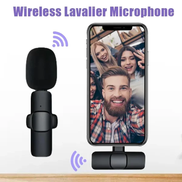 K8 Type-c Wireless Lavalier Microphone Portable Audio Video Recording Mic For Type C Android Live Game Mobile Phone Mic For Vlog Interview Podcast Live Streaming - Image 4