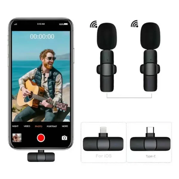 K8 Type-c Wireless Lavalier Microphone Portable Audio Video Recording Mic For Type C Android Live Game Mobile Phone Mic For Vlog Interview Podcast Live Streaming - Image 7