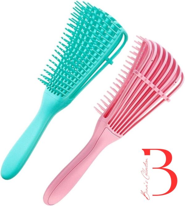Stylish Curly Hair Brush – Massage & Detangling Comb for Wet & Dry Hair | Professional Hair Brush for Curls & Waves | Anti-Frizz, Gentle Scalp Stimulation, and Easy Styling | Ideal for Women, Men & Kids | Lightweight & Durable Design