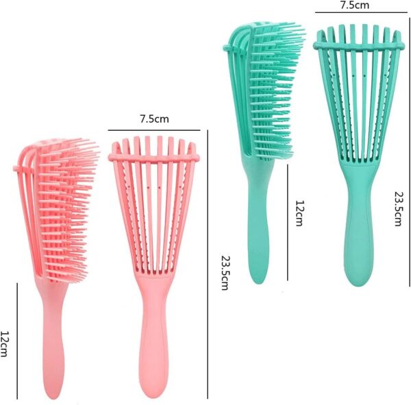 Stylish Curly Hair Brush – Massage & Detangling Comb for Wet & Dry Hair | Professional Hair Brush for Curls & Waves | Anti-Frizz, Gentle Scalp Stimulation, and Easy Styling | Ideal for Women, Men & Kids | Lightweight & Durable Design - Image 7