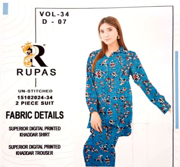 Rupas 2 piece Unstiched khaddar