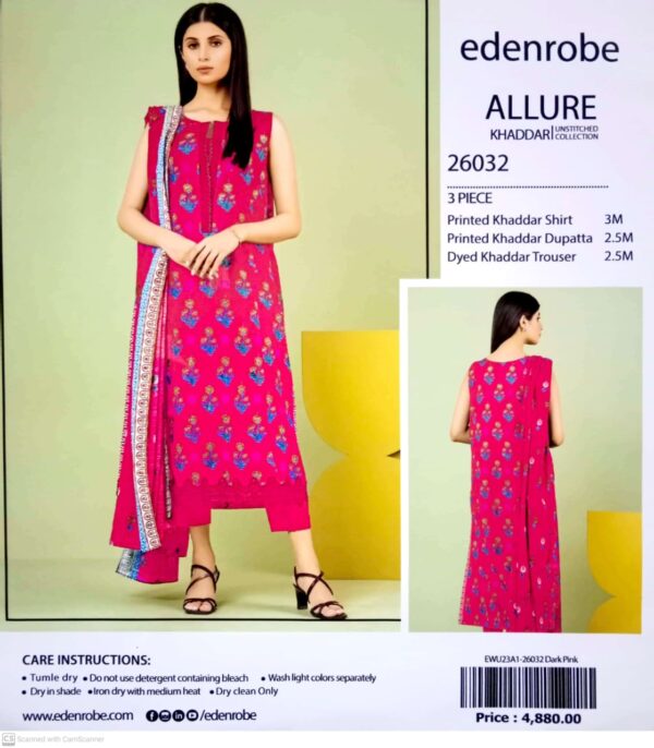 Edenrobe khaddar 3 piece