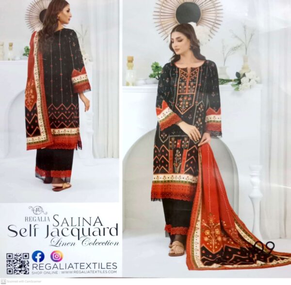 Regalia Self Jacquard linen