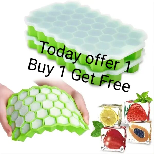 Silicone Ice Cube Trays With Lid 1pcs