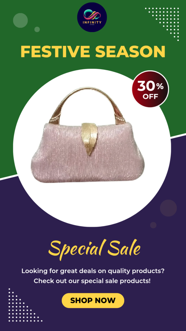 Rose Gold Shimmering Clutch | Metallic Leaf Evening Bag | Wedding Party Handbag |