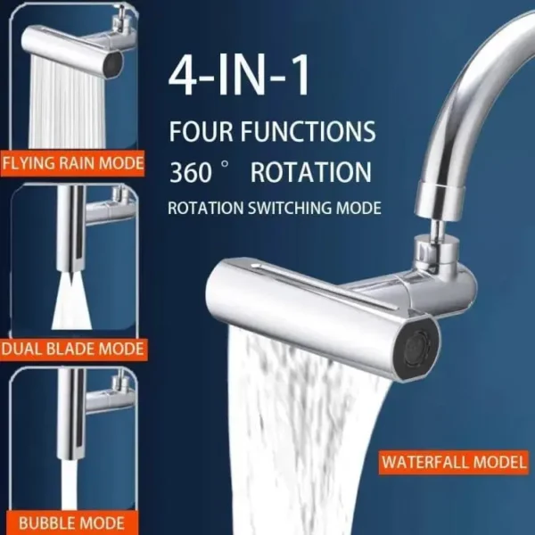 4 In 1 Rotating Faucet Water Extender - Image 5