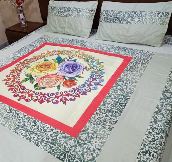 Gold digital panel bedsheets - Image 6