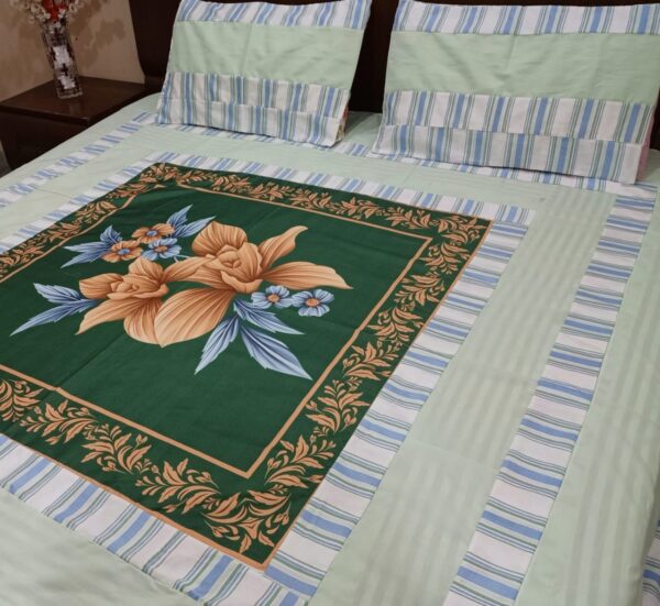 Gold digital panel bedsheets - Image 8