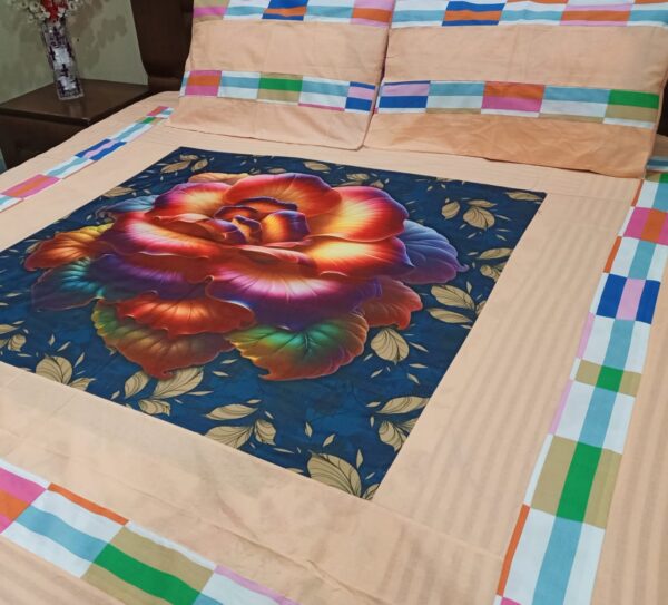 Gold digital panel bedsheets - Image 11