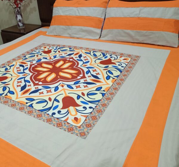 Gold digital panel bedsheets - Image 14