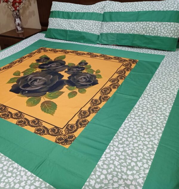 Gold digital panel bedsheets - Image 16