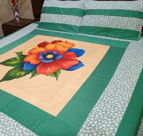 Gold digital panel bedsheets - Image 18