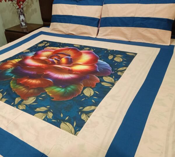 Gold digital panel bedsheets - Image 20