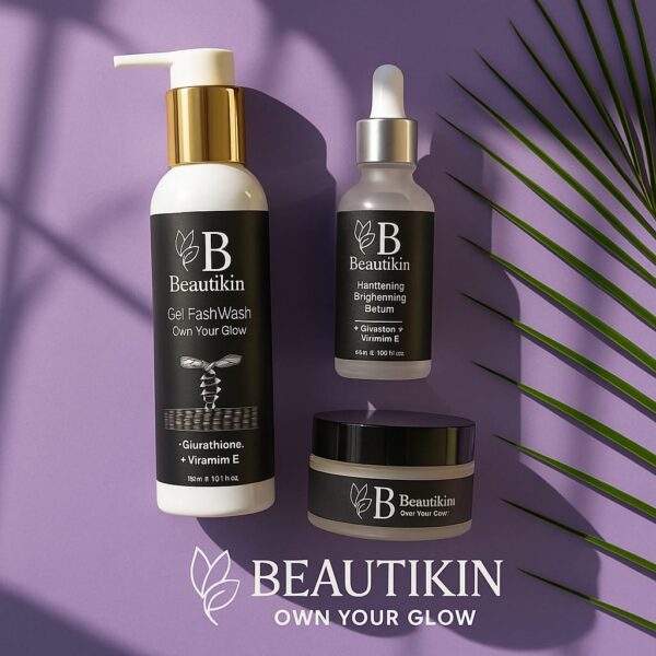 Beautikin 3 in 1 Skin care Bundle | Glutathione serum | Face wash | Whittining cream